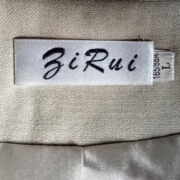 Zi Rui Cream Zip Front Blazer - Picture 5 of 7